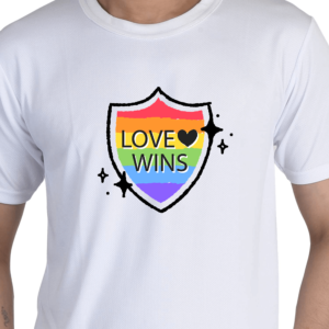 Love Wins Printed Rainbow Tshirt for LGBTQ+ Community