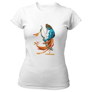 Pure Cotton Chest Print T Shirt-Hindu God Lord Ram-Design