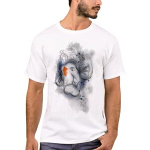 Ganesha Tshirt Tshirts for Men Boys Girls Women Kids Ganesh Chaturthi GIFS Gifts Mom Baby Dad Boyfriend Girlfriend White