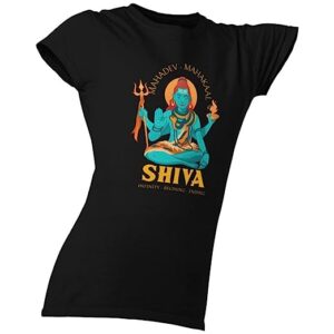 100% Cotton Bio-Washed Half Sleeves Printed T Shirts-God – Shiva