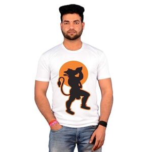 Men’s Hanuman Printed Crew Neck Regular Fit Half Sleeves Tshirt