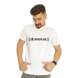 Printed Ganesha T-Shirt for Ganesh Chaturthi Special Unisex Half Sleeve T-Shirt (Gnt_01)