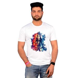 Lord Shiva Half Sleeve Printed Men’s White T-Shirt