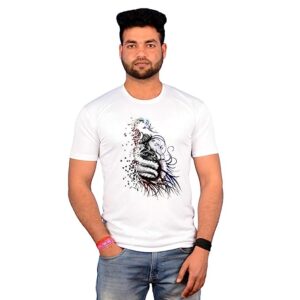 Lord Shiva Half Sleeve Printed Men’s White T-Shirt