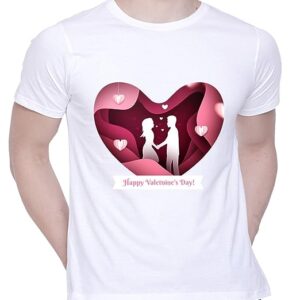 Graphic Printed T-Shirt for Unisex Valentines Tshirt | Casual Half Sleeve Round Neck T-Shirt