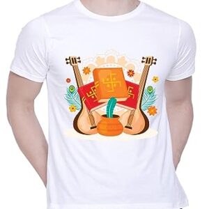 Graphic Printed T-Shirt for Unisex Vasant Panchami-Basant Panchmi Tshirt | Casual Half Sleeve Round Neck T-Shirt