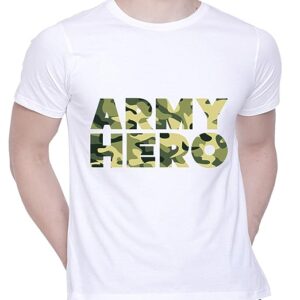 Graphic Printed T-Shirt for Unisex Army Hero Tshirt | Casual Half Sleeve Round Neck T-Shirt