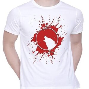 Graphic Printed T-Shirt for Unisex Predator Wolf Tshirt Casual Half Sleeve Round Neck T-Shirt