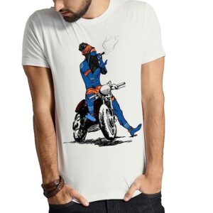 Shiva On Enfield T-Shirt for Men | Lord Shiva T Shirt | 100% Cotton Tshirt | Shivji T Shirt for Men