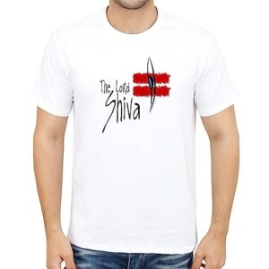 Branded Round Neck Half Sleeve The Lord Shiva Printed T-Shirts