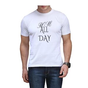 Rose All Day Printed Cool Cotton T-Shirt for Men