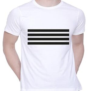 Graphic Printed T-Shirt for Unisex Stripes Tshirt Casual Half Sleeve Round Neck T-Shirt