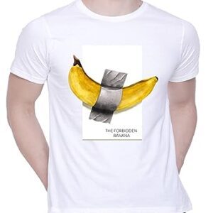 Graphic Printed T-Shirt for Unisex The Forbidden Banana Tshirt | Casual Half Sleeve Round Neck T-Shirt