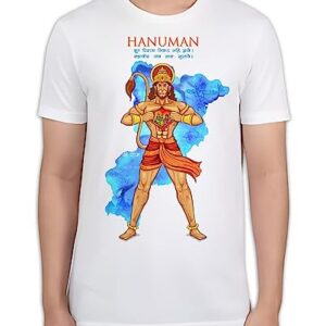 Lord Hanuman ji Modern Print Round Neck for Men T-Shirt