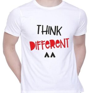 Graphic Printed T-Shirt for Unisex Think Different Unique Design Unisex Tshirt Tshirt Casual Half Sleeve Round Neck T-Shirt