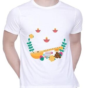 Graphic Printed T-Shirt for Unisex Vasant Panchami-Basant Panchmi Tshirt | Casual Half Sleeve Round Neck T-Shirt