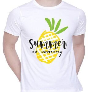 Graphic Printed T-Shirt for Unisex Summer is Coming Tshirt Casual Half Sleeve Round Neck T-Shirt