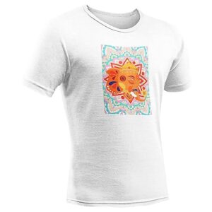 100% Cotton Bio-Washed Half Sleeves Printed T Shirts-God – Ganesha – 7 – Nandana: Lord Shiva’s Son Mandala Design