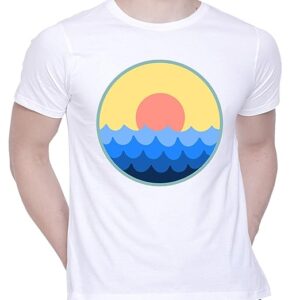 Graphic Printed T-Shirt for Unisex Water and Sun Tshirt | Casual Half Sleeve Round Neck T-Shirt