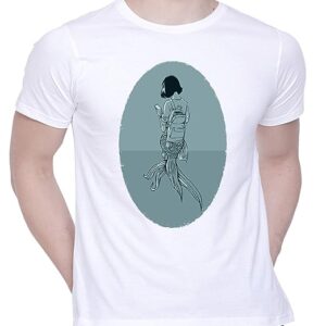 Graphic Printed T-Shirt for Unisex Mermaidia Tshirt Casual Half Sleeve Round Neck T-Shirt