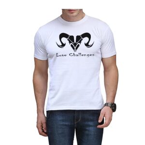 Printed Half Sleeve Round Neck Cotton Tshirt for Men in Best Price