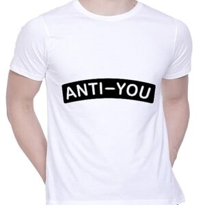 Graphic Printed T-Shirt for Unisex Anti-You Tshirt | Casual Half Sleeve Round Neck T-Shirt