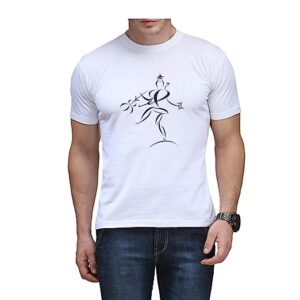 Printed Half Sleeve Round Neck Cotton Tshirt for Men in Best Price