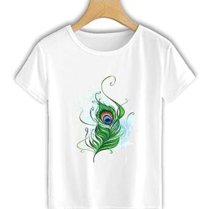 Peacock Feather Eye Tshirt, Birds Tshirt, Sri Krishna Tshirt