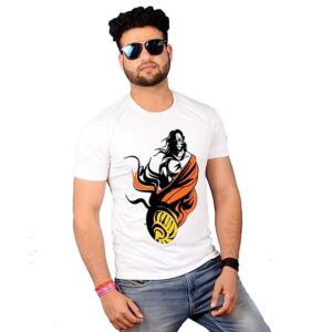 Men’s Hanuman Printed Crew Neck Regular Fit Half Sleeves Tshirt