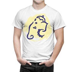 Women’s Cotton Half Sleeve Round Neck Ganesha Tshirt – White