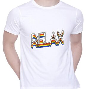 Graphic Printed T-Shirt for Unisex Relax Typography Tshirt Casual Half Sleeve Round Neck T-Shirt