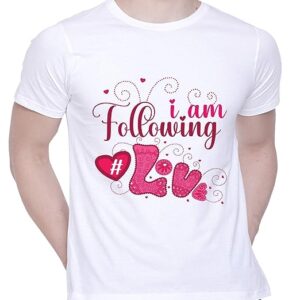 Graphic Printed T-Shirt for Unisex Valentine Day Tshirt | Casual Half Sleeve Round Neck T-Shirt