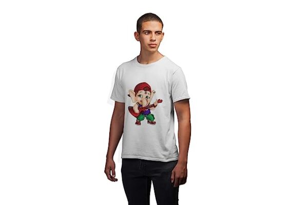 Ganpati Roundneck Tshirts Mens (White)