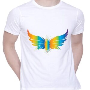 Graphic Printed T-Shirt for Unisex Wings Tshirt | Casual Half Sleeve Round Neck T-Shirt