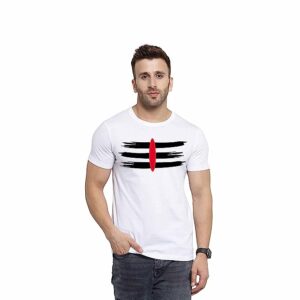 Lord Shiva Mahadev Printed Casual Wear Round Neck Polyester T-Shirt