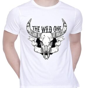 Graphic Printed T-Shirt for Unisex The-Wild-One Tshirt Casual Half Sleeve Round Neck T-Shirt