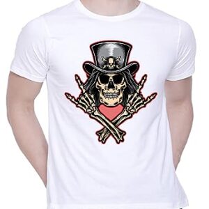 Graphic Printed T-Shirt for Unisex Skull Tshirt | Casual Half Sleeve Round Neck T-Shirt