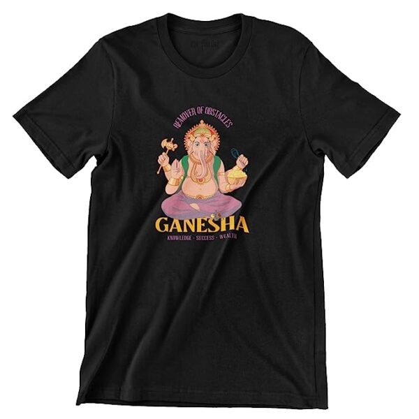 Happy Ganesha chaturthi Success Indian Festival Season Celebration Ethnic Traditional Printed  t-Shirt for Men & Women