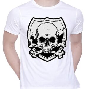 Graphic Printed T-Shirt for Unisex Skull Tshirt | Casual Half Sleeve Round Neck T-Shirt