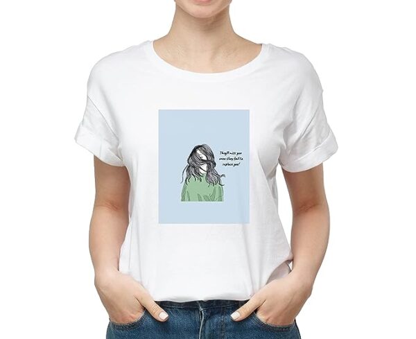 Girl Replace 100% Cotton Round Neck Graphic Printed T Shirt for Men Women, Quote Tshirts, Graphic tees