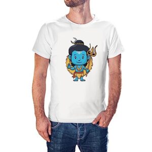 Little Shiv JI 100% Cotton Round Neck Graphic Printed T Shirt for Men Women, Quote Tshirts, Graphic tees, Spiritual t Shirt