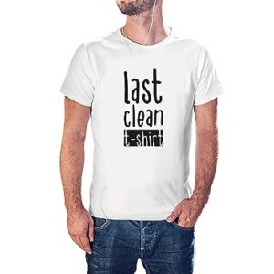 Last Clean T Shirt 100% Cotton Round Neck Graphic Printed T Shirt for Men Women, Quote Tshirts, Graphic tees