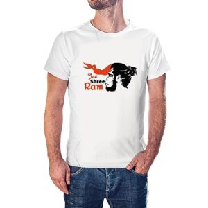 Jay Shree RAM 100% Cotton Round Neck Graphic Printed T Shirt for Men Women, Quote Tshirts, Graphic tees, Spiritual t Shirt