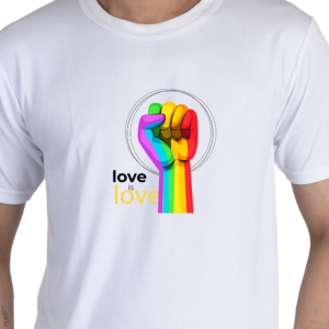 Love is Love Printed Pride Tshirt for LGBTQ+ Community