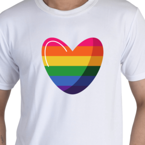 Rainbow Heart Shape Pride Tshirt for LGBTQ+