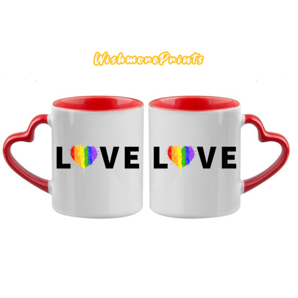 Love Rainbow Print Ceramic Coffee, Tea Mug