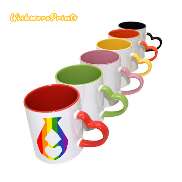 Rainbow Print Hands Pride Ceramic Coffee, Tea Mug