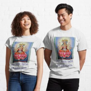 Rare Vintage Illustrated Psychedelic Poster From Nepal – EDEN HASHISH CENTRE (Goddess Lakshmi) Classic T-Shirt