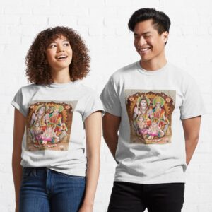 Lord Shiva Parvati Ganesh Krishna Hindu God Classic T-Shirt