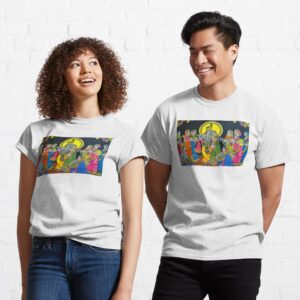 Krishna and Radha Lord with Flute Hare Krishna Classic T-Shirt